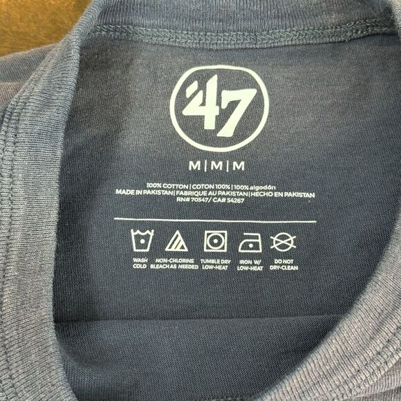 Mens 47 Brand Dallas Cowboys Crewneck Short Sleeve Tshirt Navy Medium sportswear - Picture 7 of 10